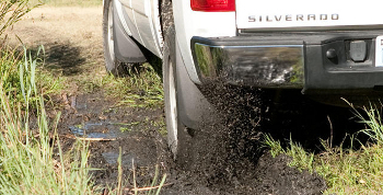 Husky Liners Contoured Mud Flaps in use