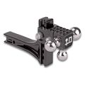 Draw-Tite - Adjustable Tri-Ball Trailer Hitch Ball Mount - 63070 - 14,000 LBS. Capacity Max