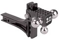 Draw-Tite - Adjustable Tri-Ball Trailer Hitch Ball Mount - 63070 - 14,000 LBS. Capacity Max