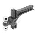 Draw-Tite - Adjustable Tri-Ball Trailer Hitch Ball Mount - 63071 - 14,000 LBS. Capacity Max