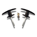 Bauer Rivet Exterior Mount T-Handle - Pair (keyed alike)