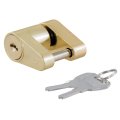 Curt - Coupler Lock - 23022 - (1/4" Pin, 3/4" Latch Span, Padlock, Brass-Plated)