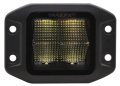 Trail FX - 3" Flush Mount Cube LED Black Flood Beam 2400 Lumens - Single - 2X2CFFMB