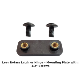 Leer Rotary Latch or Hinge - Mounting Plate with 1/2" Screws