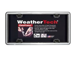 Weathertech ClearFrame - Chrome/Black License Plate Frame - 63023