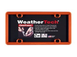 Weathertech ClearFrame - Orange License Plate Frame - 8ALPCF13