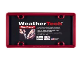 Weathertech ClearFrame - Red License Plate Frame - 8ALPCF1