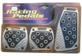 Clearance - Pilot Automotive Racing Pedals - Silver and Black - PM203