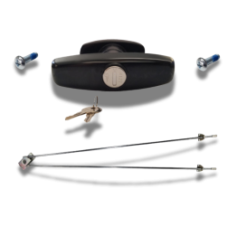 Statewide - Black Screw Mount T Handle - Center Mount with Rod Assembly (image 1)