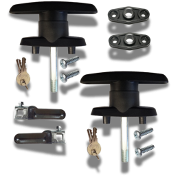 Composite - T Handle Kit - 2" Shank - Pair (keyed alike) (image 1)