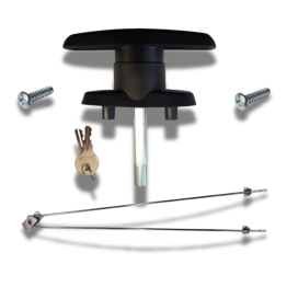 Composite T Handle - 2" Short Shank Screw Mount Kit with Rod Assembly (image 1)