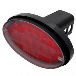 Bully LED Hitch Cover - Chevy - Red/Black - w/ red incandescent light - fits 2" receiver