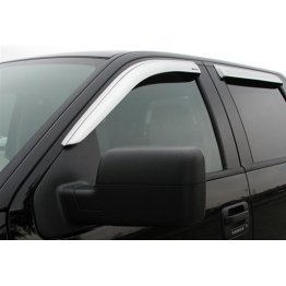 Stampede Rain Guards - Chrome - 6240-8 - 2006-2008 Dodge Ram 1500 / 2006-2009 HD - Mega Cab (4 Piece) (Tape On)