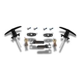 Bauer - Black Screw Mount T Handle Kit - Long Shank - Pair (keyed alike) (image 1)