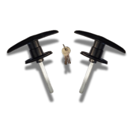Bauer Rivet Exterior Mount T-Handle - Pair (keyed alike) (image 1)