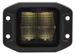 Trail FX - 3" Flush Mount Cube LED Black Flood Beam 2400 Lumens - Pair - 2X2CFFMBPR
