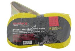 Trail FX - Tie Down Strap - Ractheting - 2" Wide - 27 ft. - Flat Hook - A12029Y (Each)