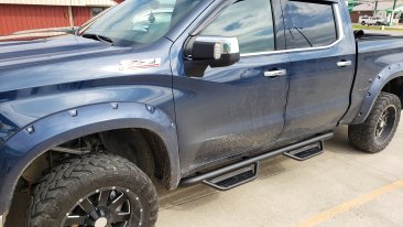 N-FAB Podium Steps - Textured Black - HPC1980CC-TX - 2019-2025 Chevrolet Silverado / GMC Sierra 1500 / 2019-2025 HD - Crew Cab