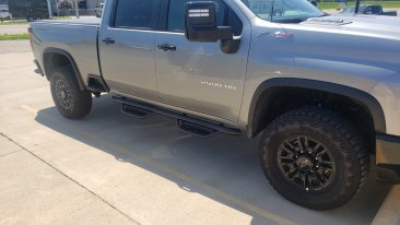 N-FAB Podium Steps - Textured Black - HPC1980CC-TX - 2019-2025 Chevrolet Silverado / GMC Sierra 1500 / 2019-2025 HD - Crew Cab