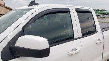 Auto Ventshade Ventvisor - Tape On - 94528 - 2014-2018 Chevrolet Silverado / GMC Sierra 1500 / 2015-2019 HD - Double Cab (4 Piece)