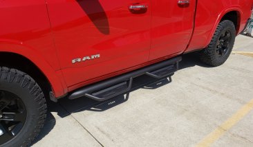 N-FAB Podium Steps - Textured Black - HPD1967QC-TX - 2019-2025 Ram 1500 - Quad Cab