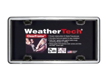 Weathertech ClearFrame Brushed Stainless Steel License Plate Frame - 63027 (image)
