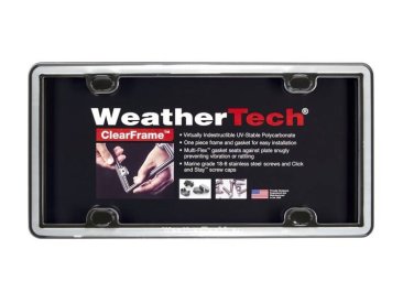 Weathertech ClearFrame Chrome/Black License Plate Frame - 63023 (image)