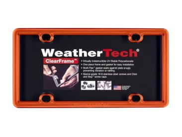 Weathertech ClearFrame - Orange License Plate Frame - 8ALPCF13 (image)