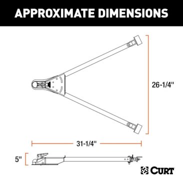 Curt - Adjustable Tow Bar - 5,000 lbs Capacity - 19745 (image 2)
