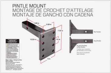 Draw-Tite - Pintle Hook Mount Plate, 2 IN. Receiver - 63057 (image 3)
