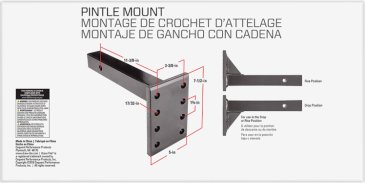 Draw-Tite - Pintle Hook Mount Plate, 2 IN. Receiver - 63059 (image 3)