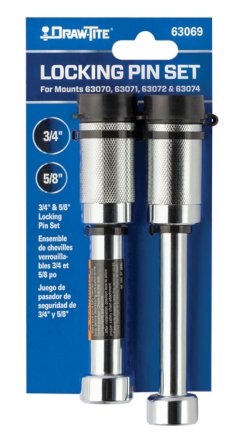 Draw-Tite - Hitch Receiver Lock - 5/8" and 3/4" Pin Diameter Combo Set - 63069 (image 2)