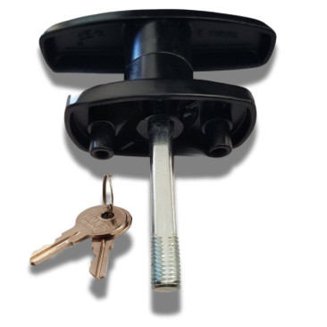 Statewide - Black Screw Mount T Handle - Pair (keyed alike) (image 3)