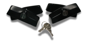 Covermaster - Black Screw Mount T Handles - Pair (keyed alike) (image 2)