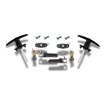 Bauer - Black Screw Mount T Handle Kit - Long Shank - Pair (keyed alike) (image 1)
