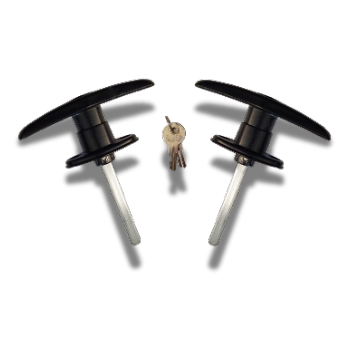 Bauer Rivet Exterior Mount T-Handle - Pair (keyed alike) (image 1)
