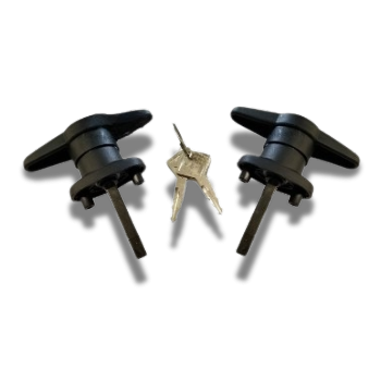 ARE - Black Screw Mount T Handle - Pair (keyed alike) (image 2)