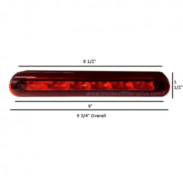 Red Flush Mount LED Brake Light (with 12 V Dome Light) (image 4)