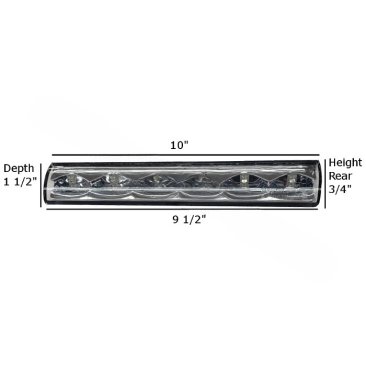 10" Clear Recessed LED Brake Light (image 3)