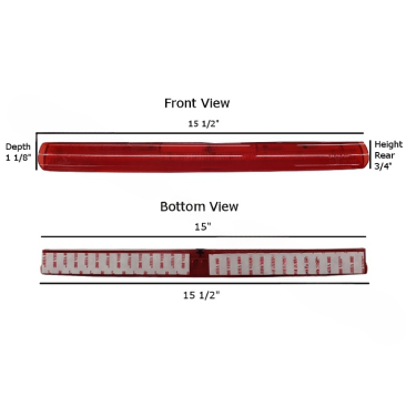 15" Red Recessed LED Brake Light (image 3)