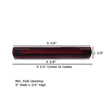 Rectangular Flush Mount Red LED Brake Light (image 3)
