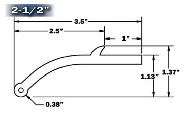 Pacer Fender Flares - 2 Piece Kit - 58" Length - 2 1/2" Coverage (Reinforced) - 52-188