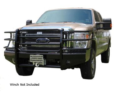 Ranch Hand Sport Grille Guard / Front Bumper (15K Winch Ready) - FBF115BLR - 2011-2016 Ford F-250/350/450/550