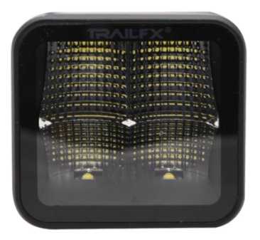 Trail FX - 3" Cube LED Black Flood Beam 2400 Lumens - Pair - 2X2CFBKPR (image 1)