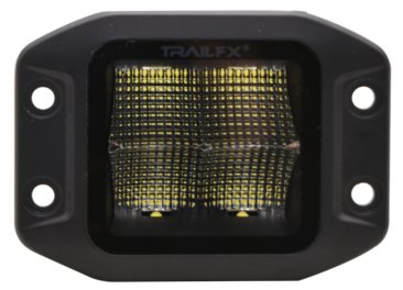 Trail FX - 3" Flush Mount Cube LED Black Flood Beam 2400 Lumens - Pair - 2X2CFFMBPR (image 1)