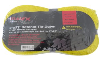 Trail FX - Tie Down Strap - Ratcheting - 2" Wide - 27 ft. - J Hook - A12019Y (Each)