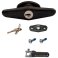 Black Screw Mount T Handle - Short Shank- Center Mount (image 1)