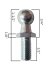 Ball Mount for Gas Props/Lift Cylinders - 10 mm ball only (image 2)