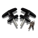 Statewide - Black Screw Mount T Handle - Pair (keyed alike) (image 2)