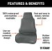 Curt - Seat Defender 58 Inch x 23 Inch Bucket Seat Cover - Grey - 18500 (image 3)